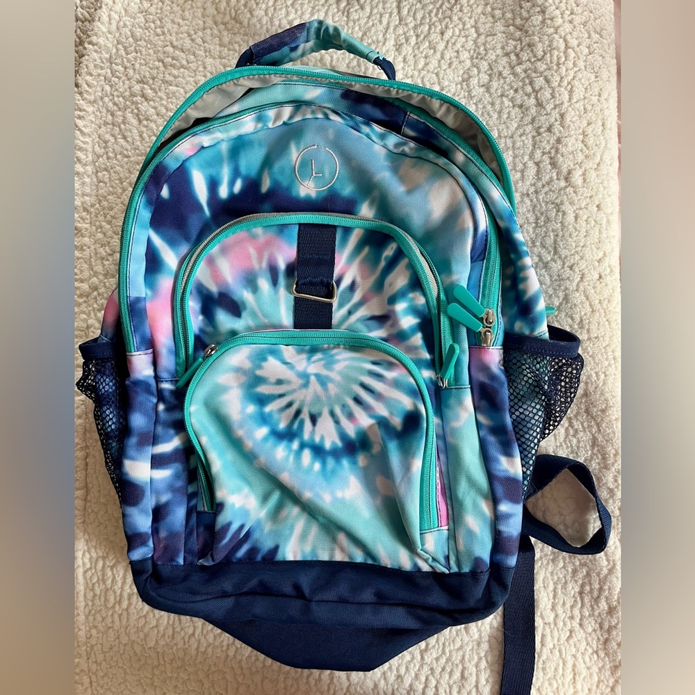 Pottery Barn Teen- Oceana Spiral Tie-Dye Recycled Backpack- 17.5” x 12.5” x 8.5”